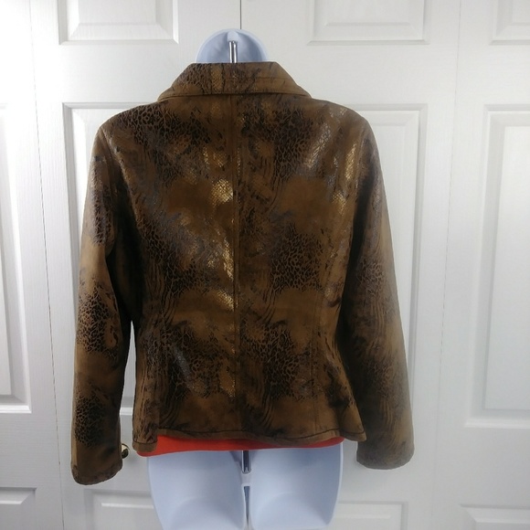 Ruby Rd. Suede-look Animal Print Jacket - Picture 3 of 5